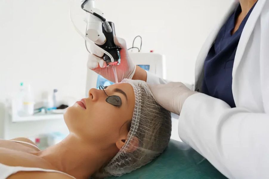 Indian woman skin treatment